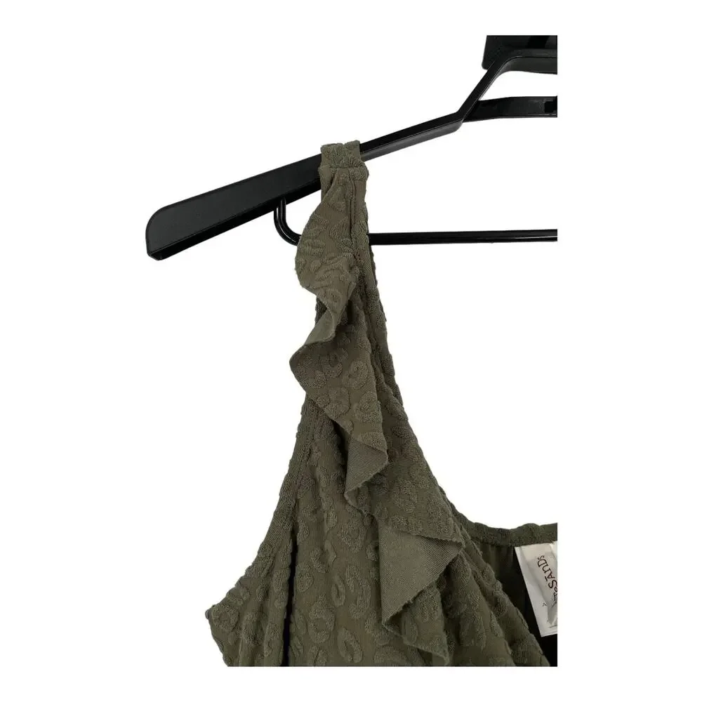 Artesands bathing suit ruffle one-piece swimsuit olive size 20 - Picture 7 of 7